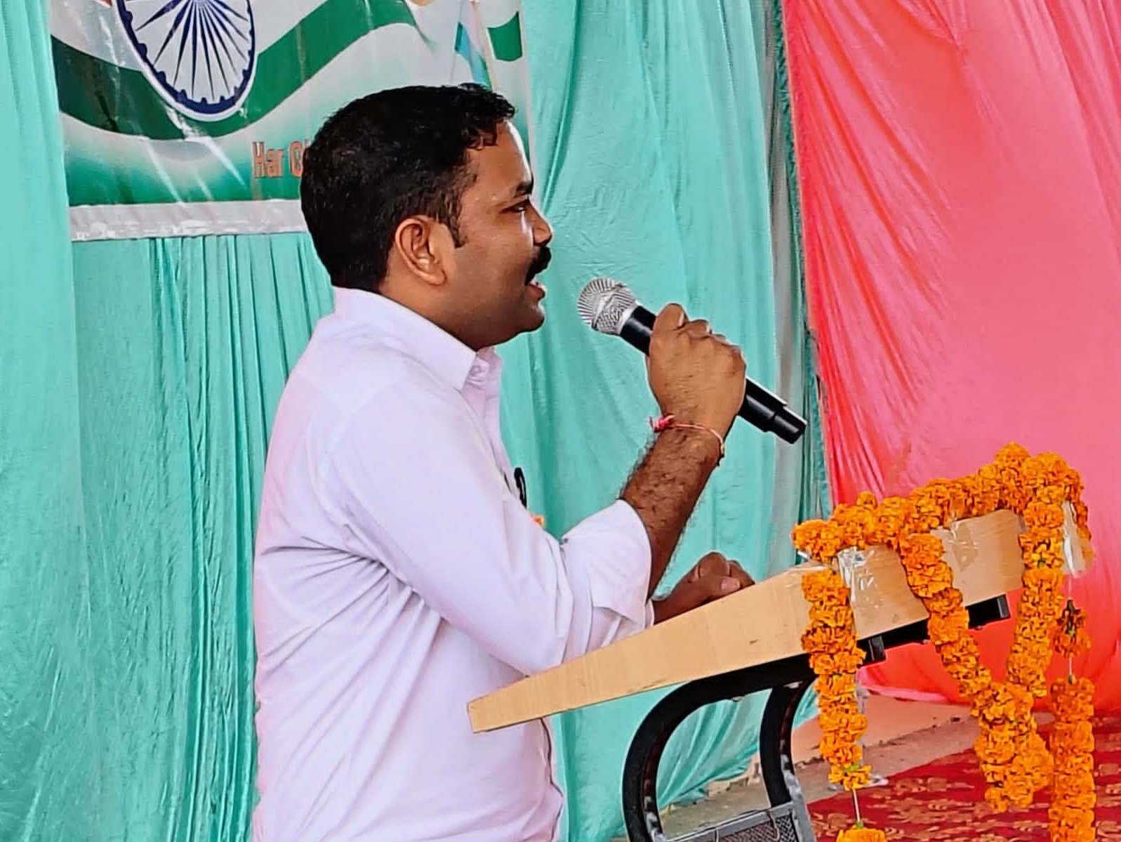 स्वतन्त्रता दिवस (2025) के समारोह मे भाषण के दौरान -पंतनगर